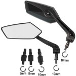 Miroir retroviseurs couple moto scooter custom a - pro chrome adaptateur