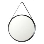 Miroir rond barbier 51cm noir