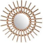 Miroir soleil rotin d30cm - atmosphera createur dinterieur