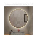 Miroir de salle de bain dingxiang rond anti - buée - blanc chaud - 70x70x45cm Miroir de salle de bain dingxiang rond anti - buée - blanc chaud - 70x70x45cm