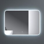 Miroir sans cadre mural lumineux sogood design minimaliste 100x70cm avec led et interrupteur tactile ...