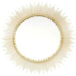 Miroir soleil en m�tal dor� 60 cm
