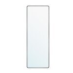Miroir sur pied 150 x 40 cm cadre en alliage d?aluminium verre tremp� noir