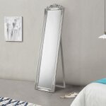 Miroir sur pied arezzo inclinable 160 x 40 cm argent�