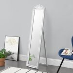 Miroir sur pied arezzo inclinable 160 x 40 cm blanc mat