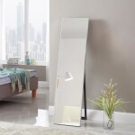 Miroir sur pied barletta psych inclinable 150 x 35 cm argent