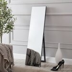 Miroir sur pied barletta psych inclinable 150 x 35 cm noir
