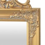 Miroir sur pied baroque - wiens - 160x40 cm - dor� - bois et verre - style ancien - cadre ornement� - ...