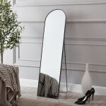 Miroir sur pied bugnara psych inclinable 160 x 40 cm noir