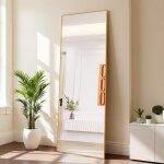 Miroir sur pied grand 164x54 cm miroir de sol pleine longueur avec support r�glable rectangulaire pour ...
