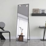 Miroir sur pied rectangle avec cadre en métal miroir sur pied hd grand - dreammespace - noir - 162x53cm ... Miroir sur pied rectangle avec cadre en métal miroir sur pied hd grand - dreammespace - noir - 162x53cm ...