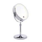Miroir tactile clairage led grossissant double face x1 x 10 sur pied