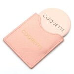 Miroir de poche rose coquette draeger avec pochette ? � 7 cm