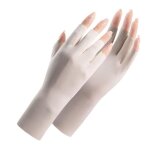 Mitaines dt - femme - soie glace - protection uv - confortables et lgres - design lastique
