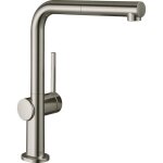 Mitigeur de cuisine hansgrohe talis m54 avec douchette extractible 1 jet aspect acier inox - 72808800 ...