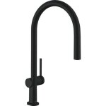 Mitigeur de cuisine hansgrohe talis m54 avec douchette extractible 1 jet noir mat