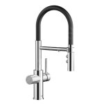 Mitigeur d�vier - blanco - catris s - chrome / noir - fonction filtrante - bras flexible