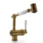 Robinet douchette vintage vieux bronze chambord adelin