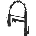 Robinetterie cuisine big hotto mitigeur vier  douchette mobile noir essebagno