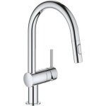 Mitigeur d'vier grohe minta bec - c douchette 2 jets - chrom - laiton - 223mm profondeur