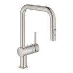 Mitigeur evier grohe minta - douchette 2 jets - finition chrom