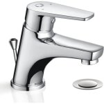 Cecipa mitigeur lavabo robinet avec levier de vidange chrome laiton