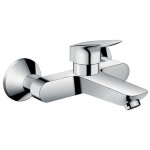 Mitigeur lavabo mural chrom� - hansgrohe axor logis - bec fixe - �conomie deau - quickclean