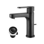 Mitigeur de lavabo robinet salle de bain à tirette mitigeur lavabo vasque noir Mitigeur de lavabo robinet salle de bain à tirette mitigeur lavabo vasque noir