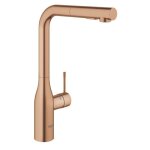 Mitigeur monocommande - grohe - warm sunset bross� - bec haut - douchette extractible - 360� pivotant ...