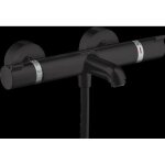 Mitigeur thermostatique - hansgrohe - ecostat - noir mat - 2 sorties - 150 mm entraxe