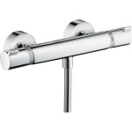 Mitigeur thermostatique de douche - hansgrohe - comfort c3 ecostat - chrom - economie deau - bouton ...