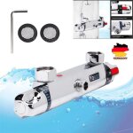 Mitigeur thermostatique de douche rond en laiton chrom mlangeur de robinet de baignoire thermostat ...