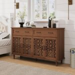 Mivray buffet et enfilade avec 4 portes 2 tiroirs et �tag�res r�glables pour salon en panneaux de particules ...