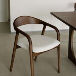 Mivray chaise ergonomique rembourr�e avec dossier incurv� et assise large pour salle � manger en bois ...
