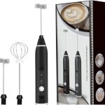 Mixeur �lectrique � main mousseur � lait acier inoxydable - jzsh - noir 08 a 55 v 2 w - facile � utiliser ...