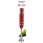 Mixeur plongeant 600w rouge pied et lame en acier inoxydable 2 vitesses Mixeur plongeant 600w rouge pied et lame en acier inoxydable 2 vitesses