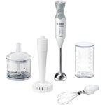 Mixeur plongeant - bosch - msm66155 - blanc / gris - puissance : 600 watt - mixer puissant: 11200 t / ...