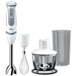 Mixeur plongeant - braun - mq5235 - 1000w - 21 vitesses - blanc