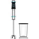 Mixeur plongeant - cecotec - power titanblack xl - 1200 w - lames de 4 feuilles - verre 800 ml - inox ...
