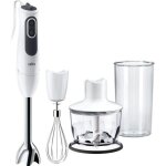 Mixeur plongeant avec hachoir braun mq3135wh - blanc - technologie powerbell et splash control - 750 ...