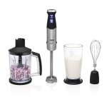 Mixeur plongeant princess 221221 - 1000 watts - 4 lames - pied 25 cm en acier inoxydable et poigne soft ...