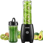 Mixeur � smoothie aicok - mini blender avec 2 bouteilles portables - 4 lames en acier inoxydable