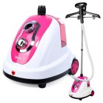 Dfroisseur vapeur vertical multifonction - mixmest - rose - 360 rotation