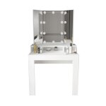 Ml - design coiffeuse table de maquillage blanc avec Éclairage led 3 miroirs pliable tiroir 3 compartiments ... Ml - design coiffeuse table de maquillage blanc avec Éclairage led 3 miroirs pliable tiroir 3 compartiments ...