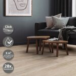 Ml - design deluxe revtement de sol pvc lames de vinyle clic sol vinyle 122 cm x 18 cm x 42 mm paisseur ...