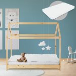 Ml - design lit denfant forme maison 70x140 cm naturel avec matelas à mousse froide sommier à lattes ... Ml - design lit denfant forme maison 70x140 cm naturel avec matelas à mousse froide sommier à lattes ...