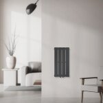 Ml - design radiateur  panneaux monocouche 600x300 mm anthracite design raccord central chauffage pour ...