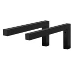 Ml - design set 2x consoles murales en forme de l 350x150x30 mm noir acier design flottant querre supports ...