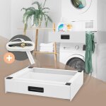 Ml - design socle pour machine à laver avec tiroir coulissant acier blanc 605x54 cm antidérapant support ... Ml - design socle pour machine à laver avec tiroir coulissant acier blanc 605x54 cm antidérapant support ...