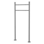 Ml - design support de bote aux lettres en acier inoxydable thermolaqu argent mtallis haut 120cm ...